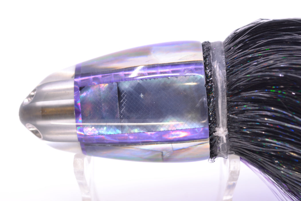 Ali'i Kai Lures Tahitian MOP Purple Rainbow UFO Jet 9"+ 6.5oz Strobez Black-Purple/Blue