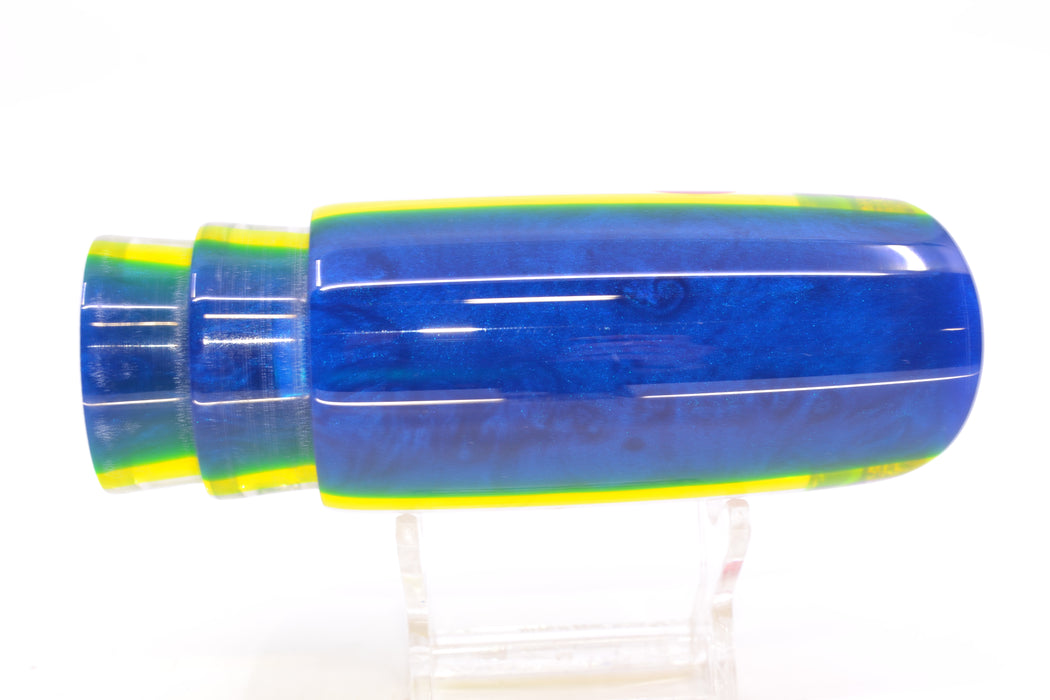 Koya Lures Clear Mirrored Blue-Yellow Back Red Eyes Large 614 14" 7oz