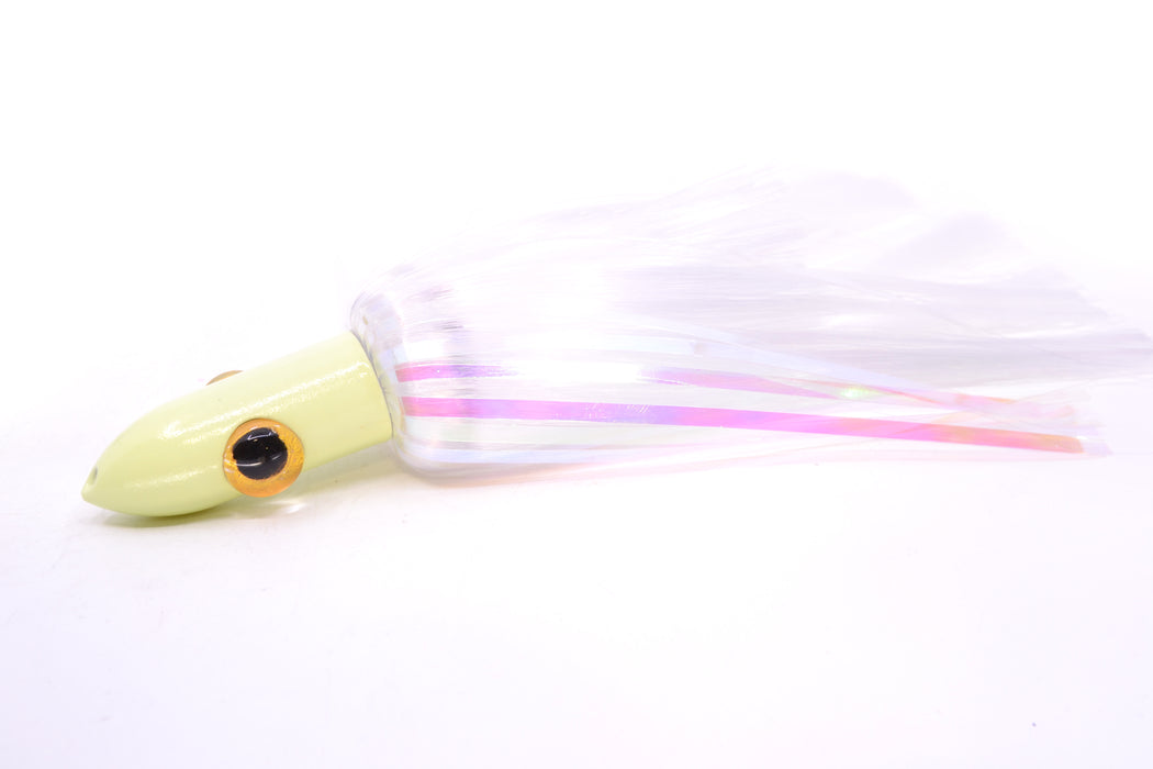 Iland Lures Crystal Flash Hair Glow Head "Hawaiian Eye" Ilander 8.5" 2.5oz ILGLO400F-CY