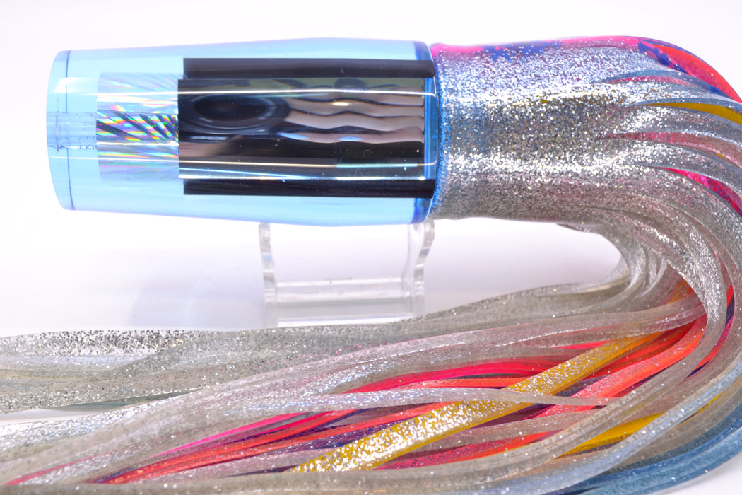 Aloha Lures Ice Blue Mirrored Rainbow Starburst Sundowner 14" 11.5oz Skirted Silver-Blue/Pink