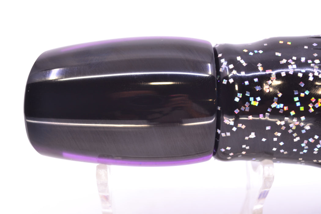 Marlin Magic Lures Purple Awabi Black Back Taxi Eyes Baby Ruckus 10" 6.5oz Skirted Black-Purple