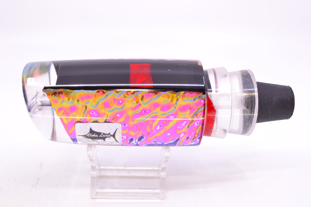 Aloha Lures Purple Rainbow Dichro Black-Red Rainbow Back Smash Bait 14" 9.5oz