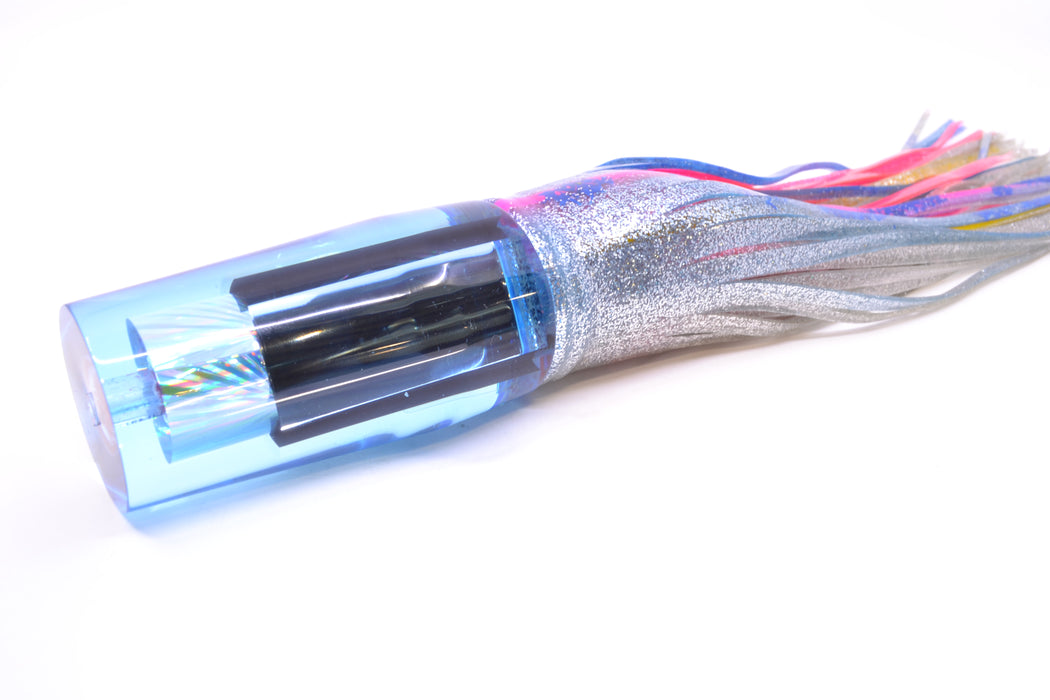 Aloha Lures Ice Blue Mirrored Rainbow Starburst Sundowner 14" 11.5oz Skirted Silver-Blue/Pink