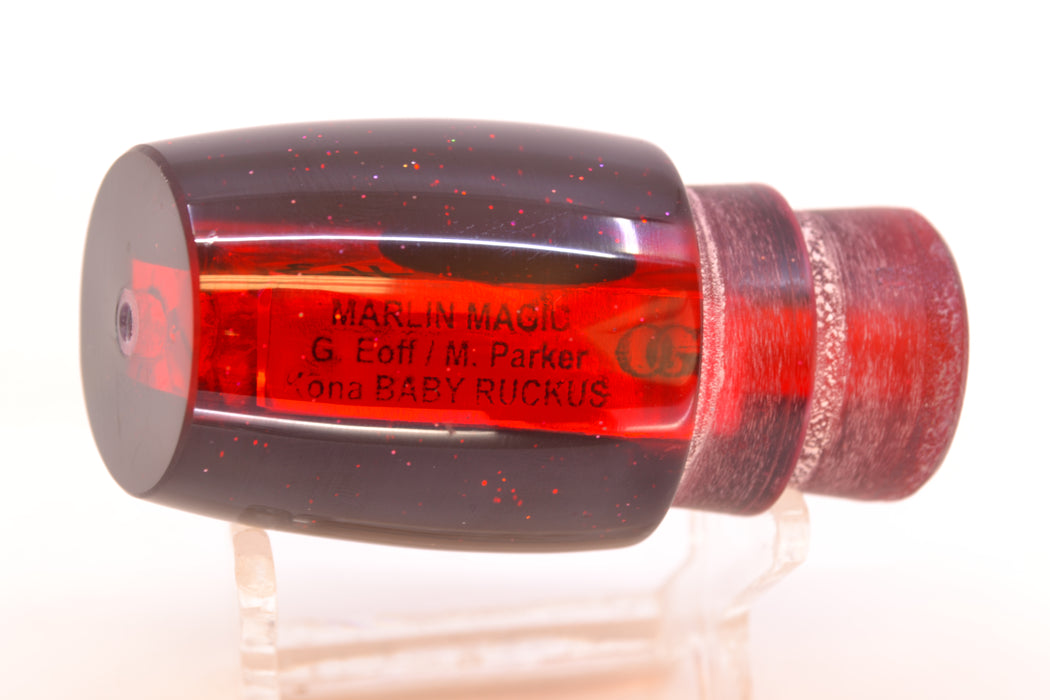 Marlin Magic Lures Red Awabi Black Back Red Eyes Baby Ruckus 10" 4oz