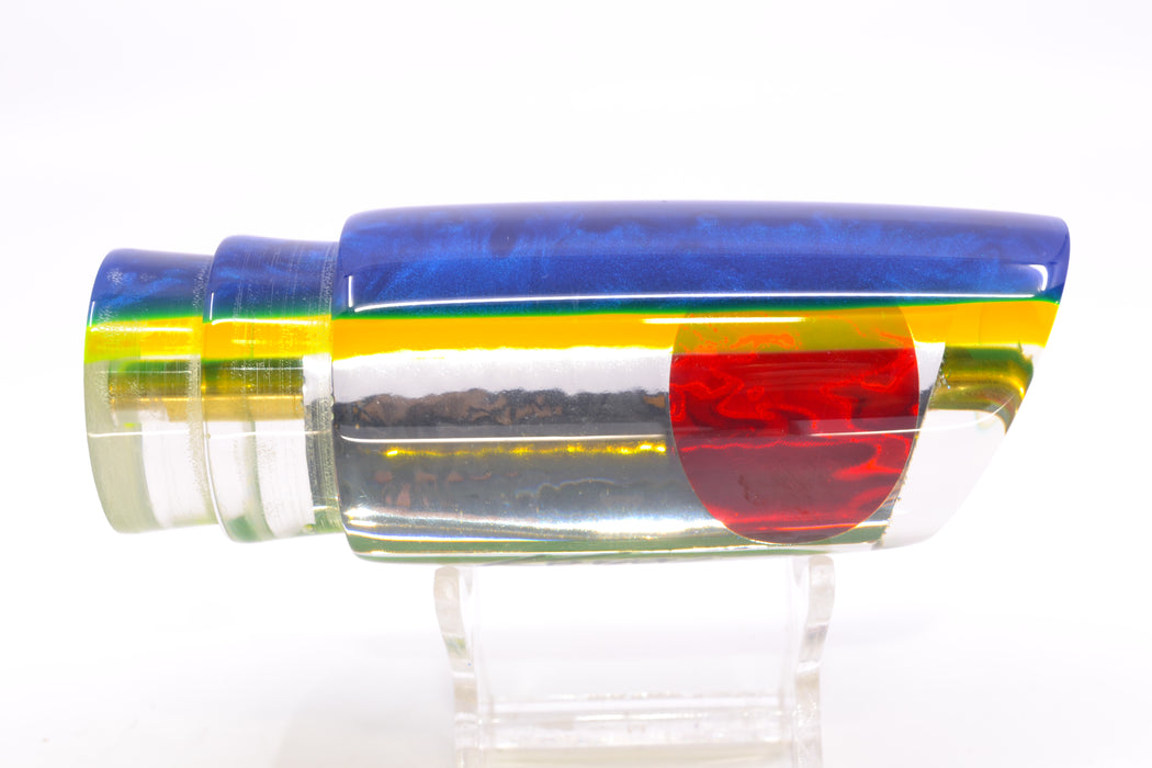 Koya Lures Clear Mirrored Blue-Yellow Back Red Eyes Large 614 14" 7oz