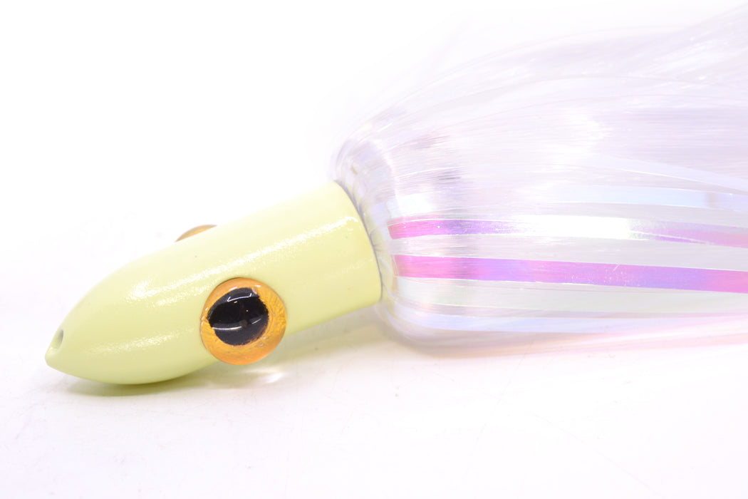 Iland Lures Crystal Flash Hair Glow Head "Hawaiian Eye" Ilander 8.5" 2.5oz ILGLO400F-CY
