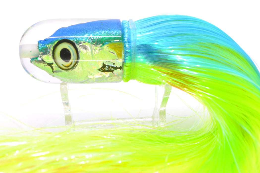 Aloha Lures Ice Blue-Green Back Yellow Fins Magic Malolo 9" 4oz Strobez Ice Blue-Green