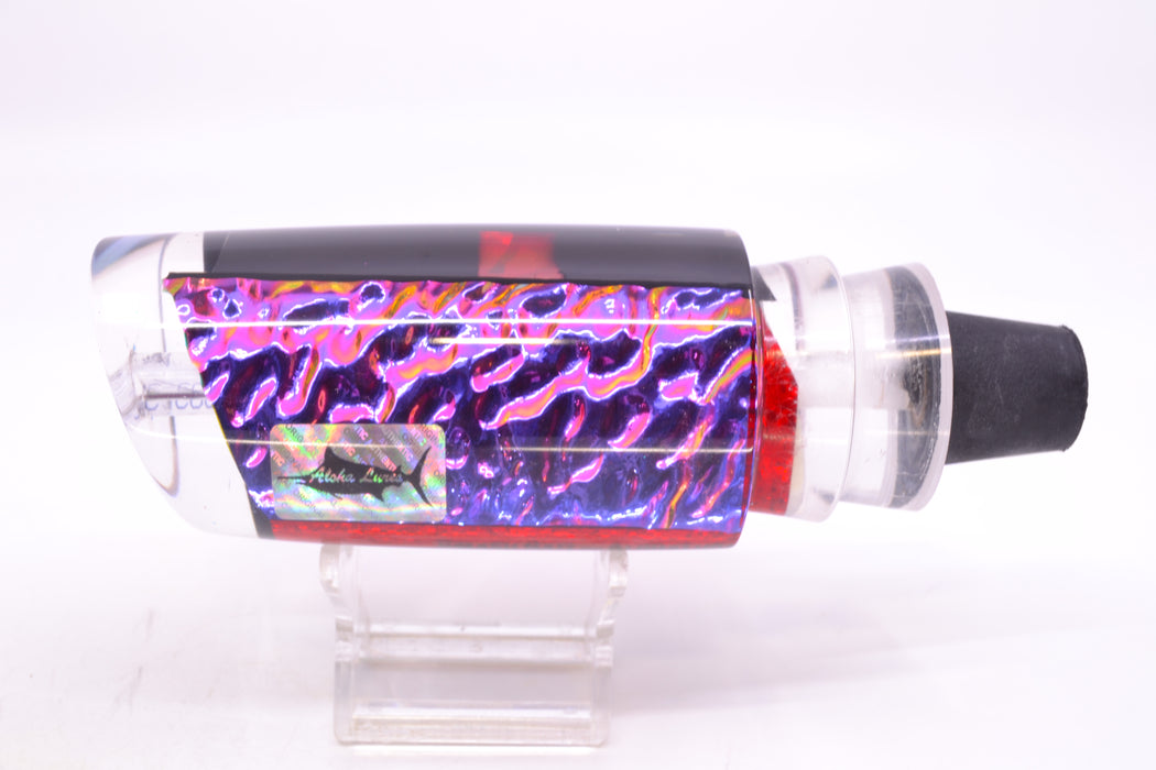 Aloha Lures Purple Rainbow Dichro Black-Red Rainbow Back Smash Bait 14" 9.5oz