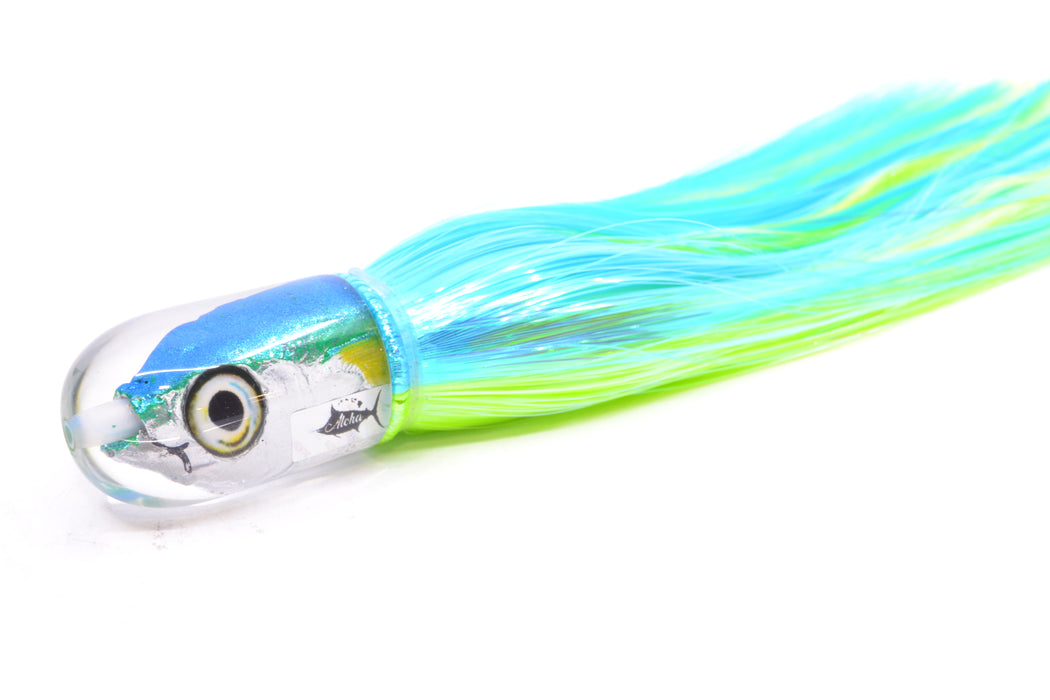 Aloha Lures Ice Blue-Green Back Yellow Fins Magic Malolo 9" 4oz Strobez Ice Blue-Green