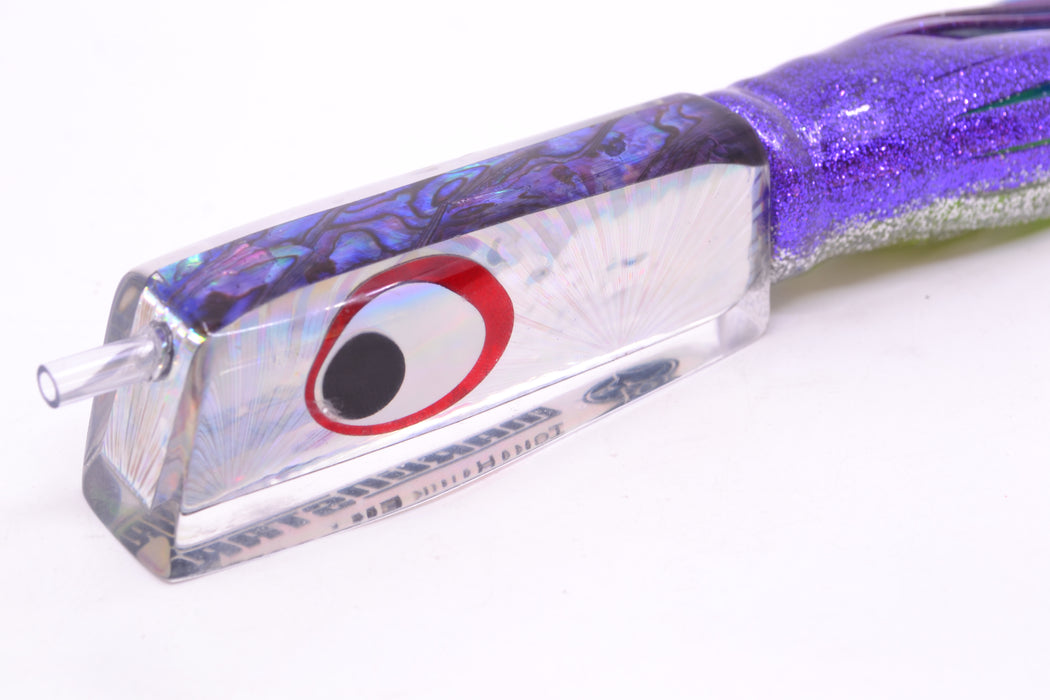 Marlinstar Silver Starburst-Purple Paua Lead Medium Tomahawk FMJ 9"+ 11.4oz Skirted GZE