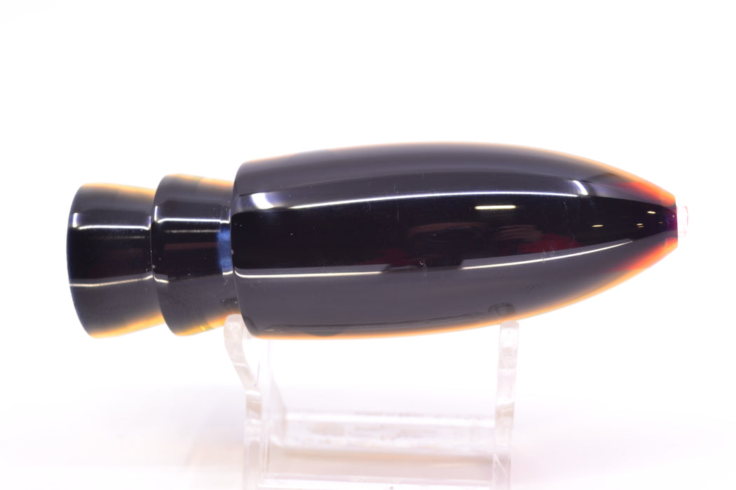 Moyes Lures Silver Aurora Black-Orange Back Keeled Medium Ono Bullet 9" 5.8oz GZE