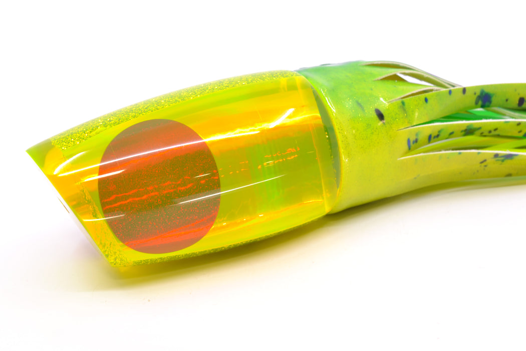 Koya Lures Chartreuse Rainbow Red Eyes Large Poi Dog 16" 14.5oz FT Vinyl Mahi
