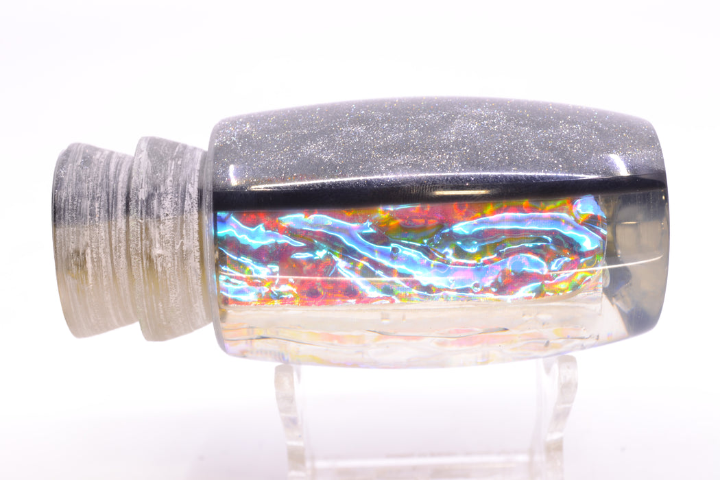 Coggin Lures Ice Rainbow Dichro Silver-Black Back Tado Mauna Loa Invert 12" 8oz
