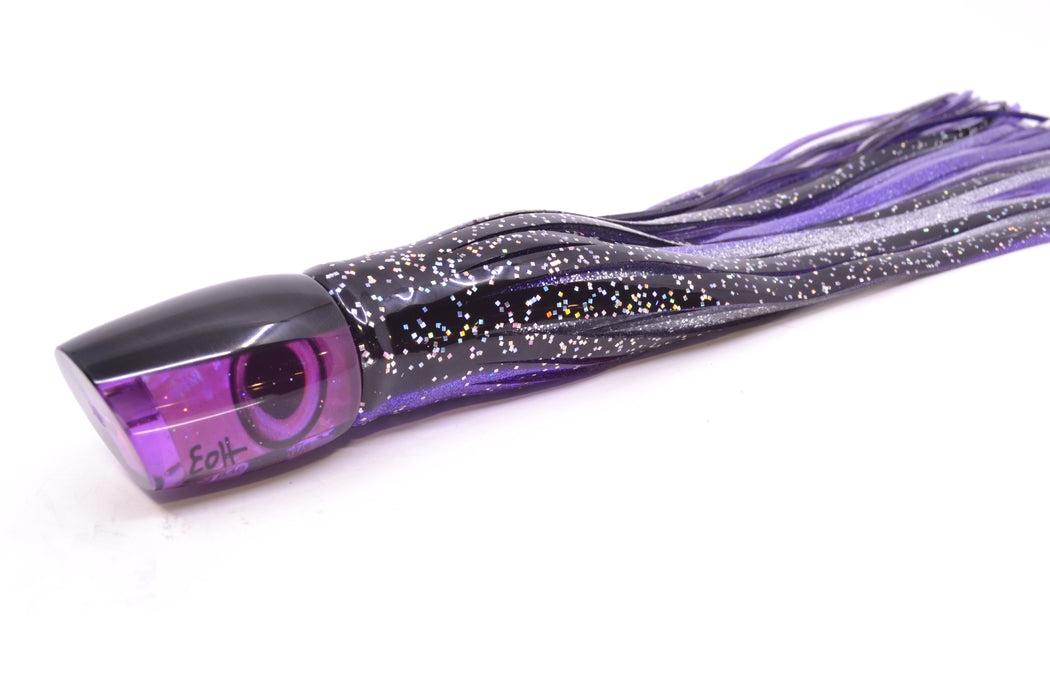 Marlin Magic Lures Purple Awabi Black Back Taxi Eyes Baby Ruckus 10" 6.5oz Skirted Black-Purple