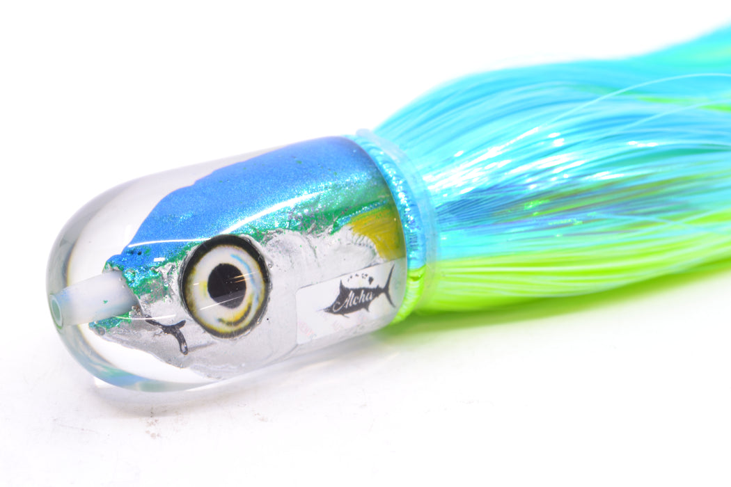 Aloha Lures Ice Blue-Green Back Yellow Fins Magic Malolo 9" 4oz Strobez Ice Blue-Green