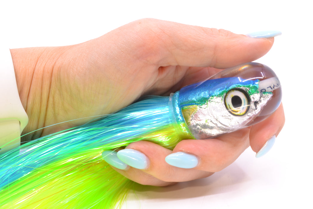 Aloha Lures Ice Blue-Green Back Yellow Fins Magic Malolo 9" 4oz Strobez Ice Blue-Green