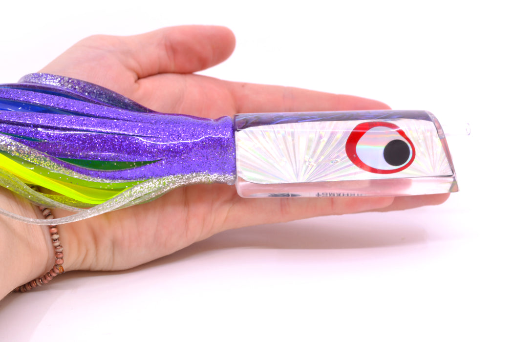 Marlinstar Silver Starburst-Purple Paua Lead Medium Tomahawk FMJ 9"+ 11.4oz Skirted GZE