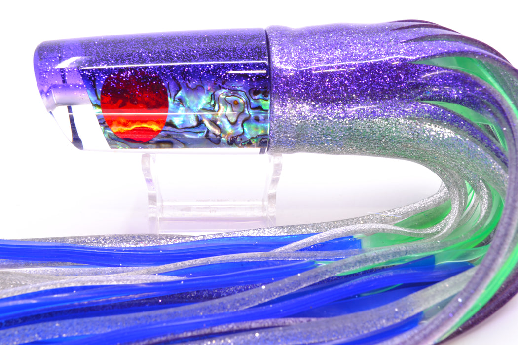 TANTRUM Lures Paua Shell Purple Back Red Eyes Large Kaboom 12" 11oz Skirted Purple-Silver GZE