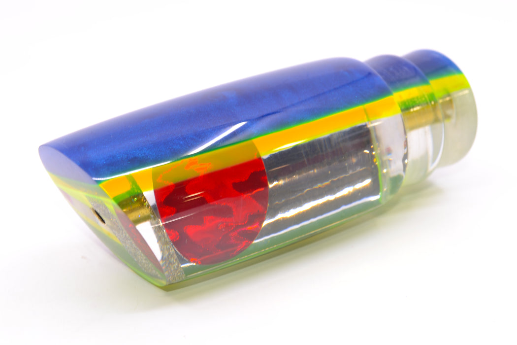 Koya Lures Clear Mirrored Blue-Yellow Back Red Eyes Large 614 14" 7oz