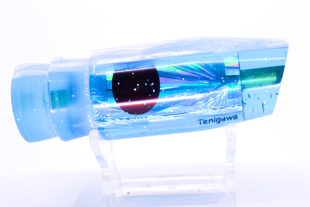 Tanigawa Lures Ice Blue Rainbow Starburst Ice Blue Pearl Back Red Eyes Plunger 9" 5oz