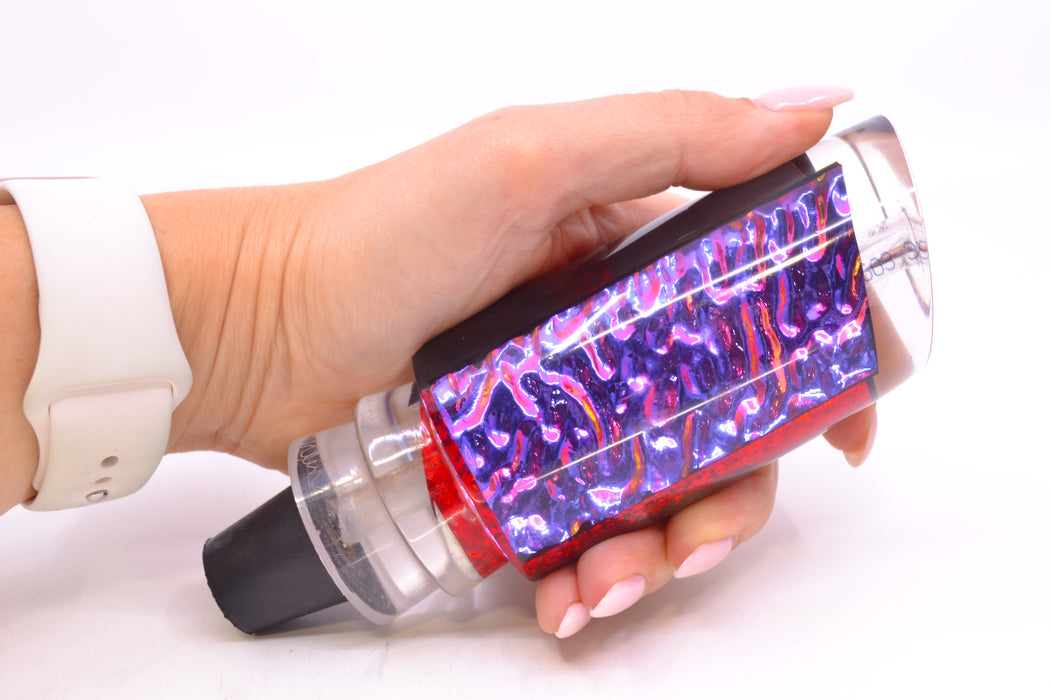 Aloha Lures Purple Rainbow Dichro Black-Red Rainbow Back Smash Bait 14" 9.5oz