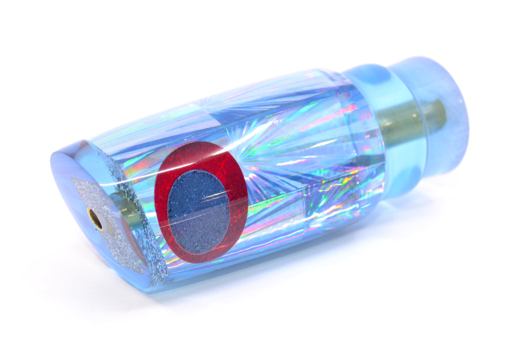 Koya Lures Ice Blue Rainbow Starburst Black-Red Eyes JP Small Lunger 10" 3.5oz