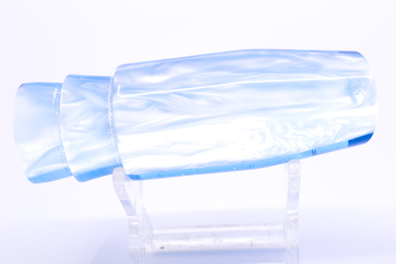 Tanigawa Lures Ice Blue Rainbow Starburst Ice Blue Pearl Back Red Eyes Plunger 9" 5oz
