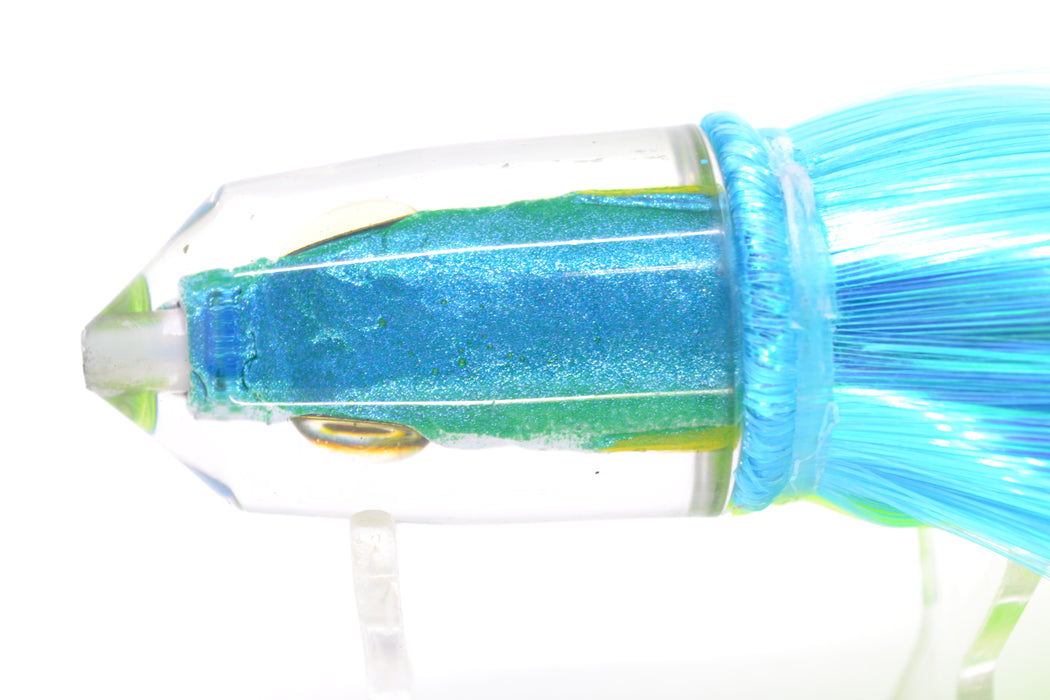 Aloha Lures Ice Blue-Green Back Yellow Fins Kagi Malolo 9" 4oz Strobez Ice Blue-Green