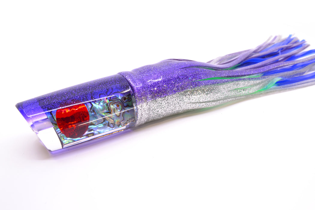 TANTRUM Lures Paua Shell Purple Back Red Eyes Large Kaboom 12" 11oz Skirted Purple-Silver GZE