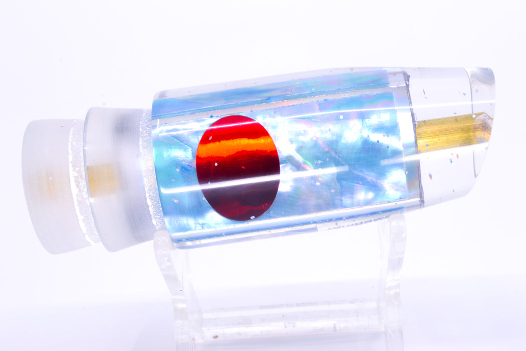 Tanigawa Lures Ice Blue Awabi Silver Wrap Red Eyes Plunger 9" 5oz