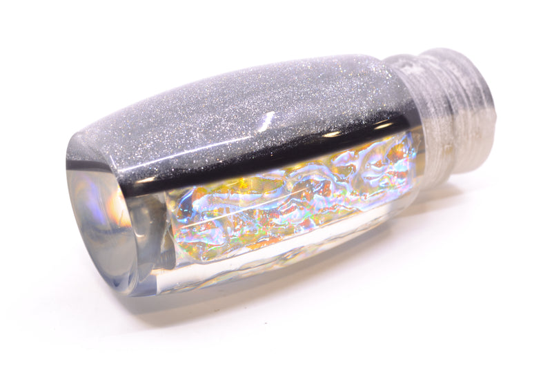Coggin Lures Ice Rainbow Dichro Silver-Black Back Tado Mauna Loa Invert 12" 8oz