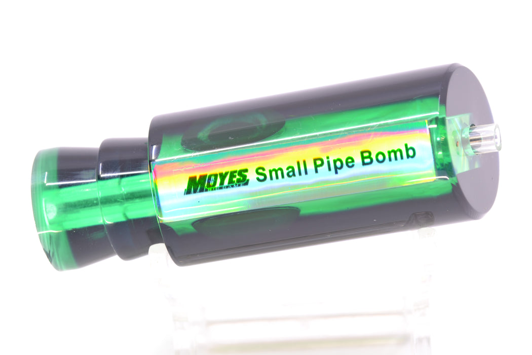 Moyes Lures Green MOP Black Back Taxi Eyes Small Pipe Bomb 9" 2oz