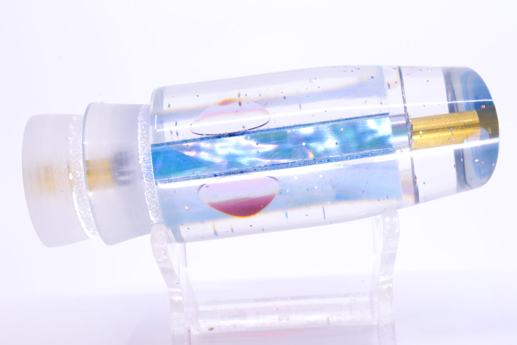 Tanigawa Lures Ice Blue Awabi Silver Wrap Red Eyes Plunger 9" 5oz