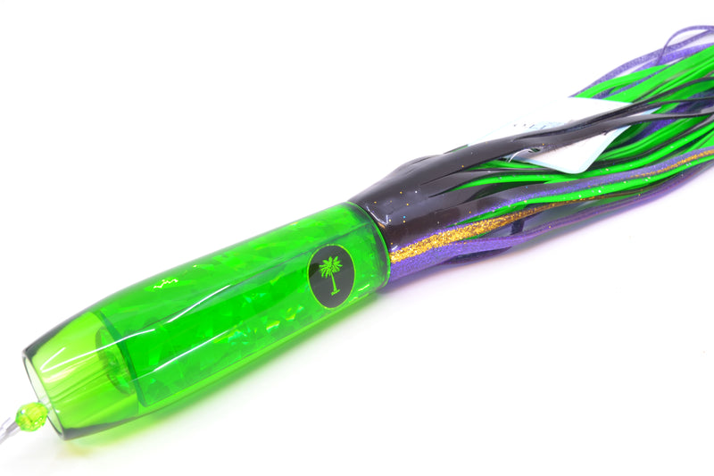Palmetto Lures Green Rainbow Flake Mayhem 12" 15oz Skirted Black-Gold-Purple/Green
