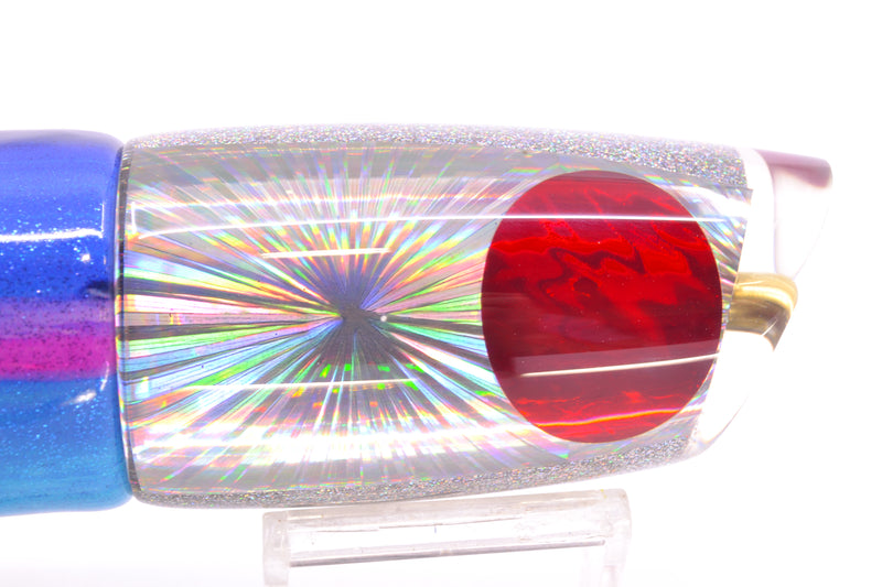 Koya Lures Silver Starburst Red Eyes Medium Poi Dog 14" 10oz Fire Tailz Vinyl Blue Dream