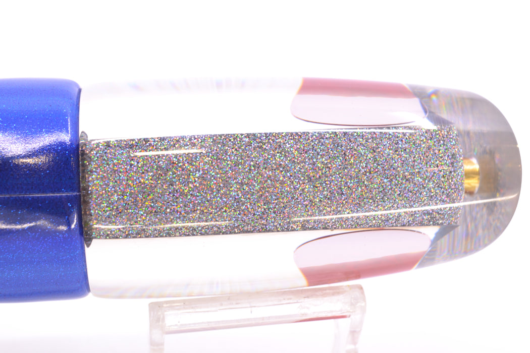 Koya Lures Silver Starburst Red Eyes Medium Poi Dog 14" 10oz Fire Tailz Vinyl Blue Dream