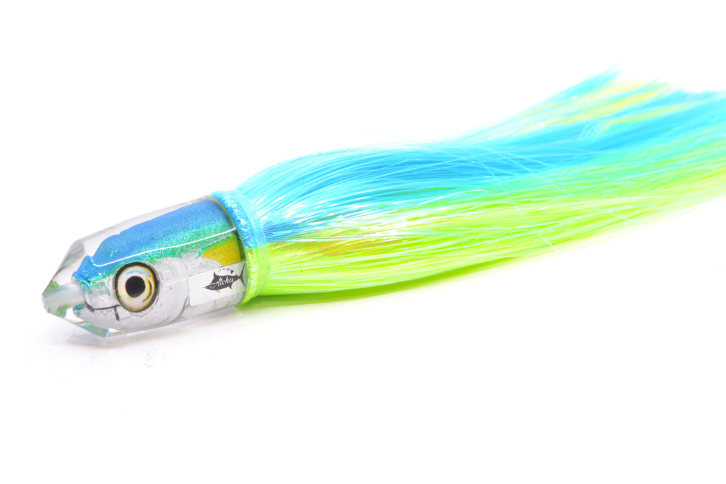 Aloha Lures Ice Blue-Green Back Yellow Fins Kagi Malolo 9" 4oz Strobez Ice Blue-Green