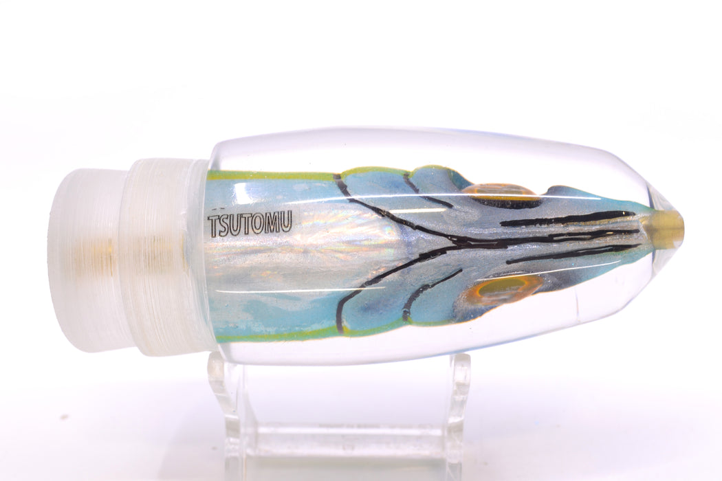 Tsutomu Lures Blue-Yellow-Silver Fish Head Benchmark Bullet 12" 5.3oz