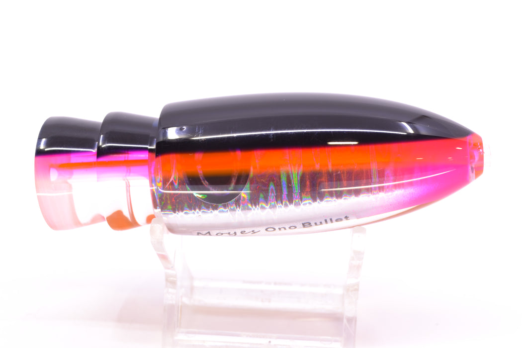 Moyes Lures Silver Aurora Black-Pink Back Keeled Medium Ono Bullet 9" 5.8oz GZE
