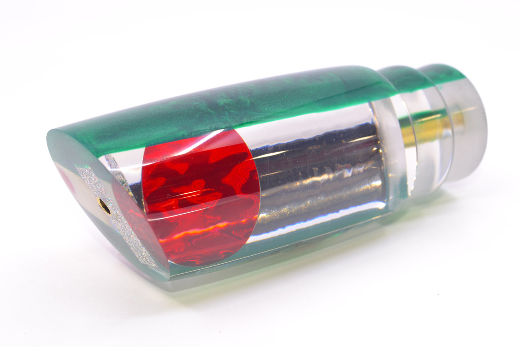 Koya Lures Clear Mirrored Green Back Red Eyes Large 614 14" 7oz