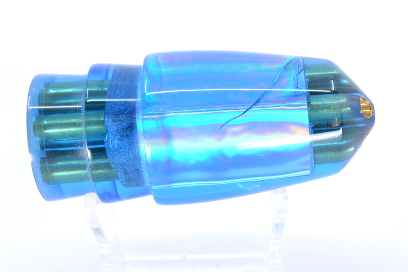 Koya Lures Blue Rainbow 4-Hole Bullet 9"+ 6oz *CRACKED* GZE
