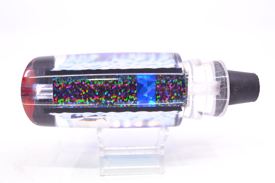 Aloha Lures Ice Blue-Blue Dichro Black Rainbow-Blue Rainbow Back Smash Bait 14" 9.5oz