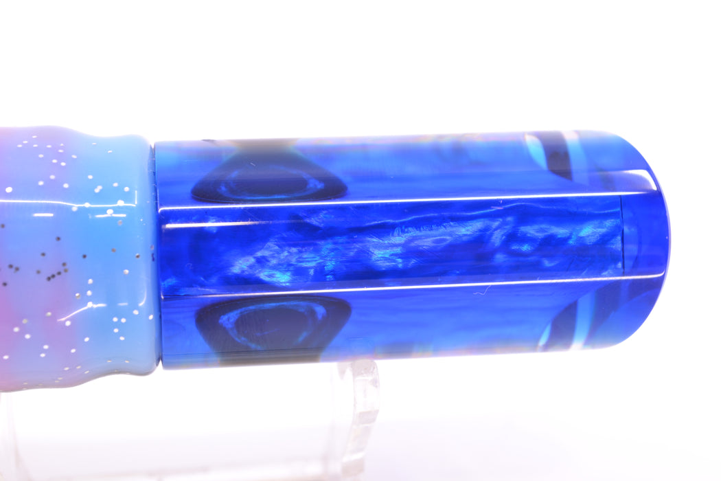 Moyes Lures Ice Blue Awabi Blue Back Taxi Eyes Small Pipe Bomb 9" 4oz Skirted Gay Bob