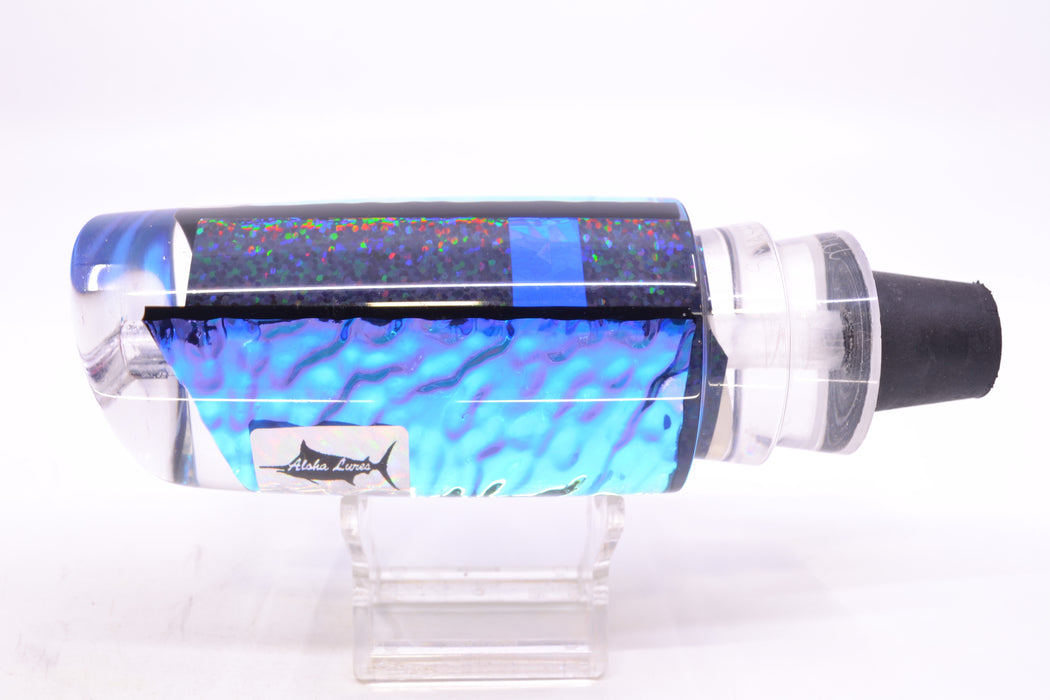 Aloha Lures Ice Blue-Blue Dichro Black Rainbow-Blue Rainbow Back Smash Bait 14" 9.5oz