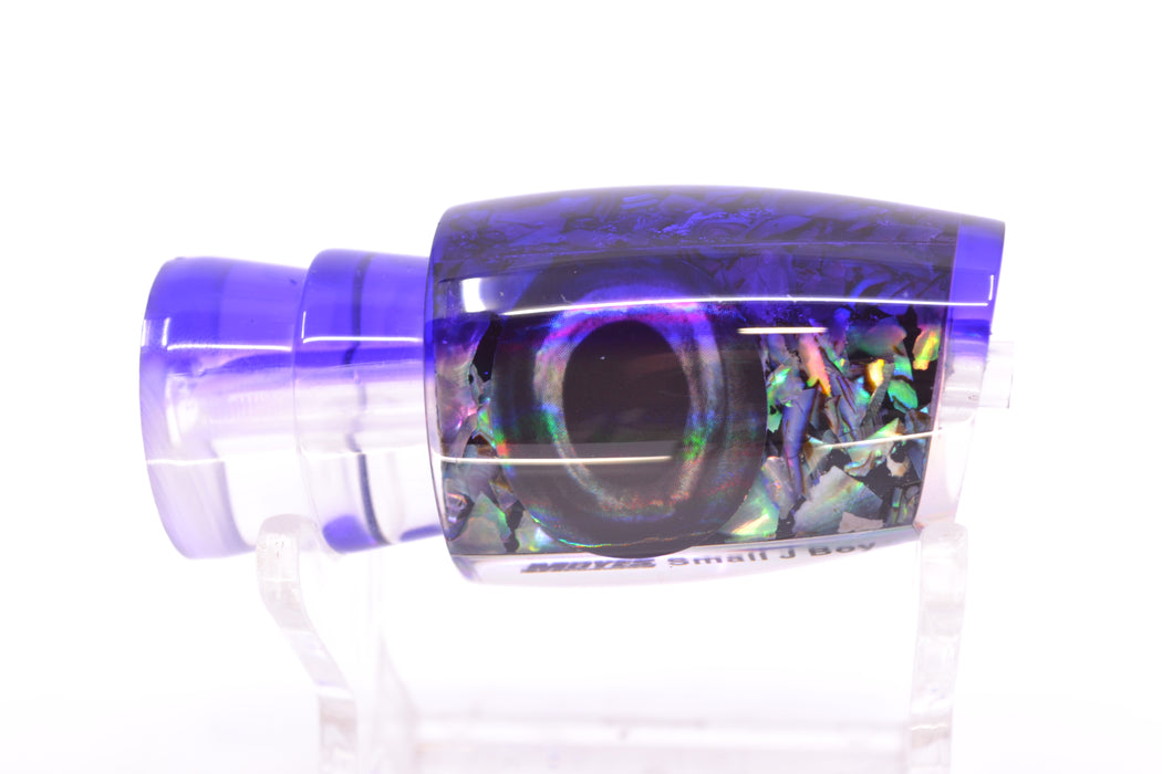 Moyes Lures S&P MOP Purple Back Taxi Eyes Small J-Boy 9" 1.5oz