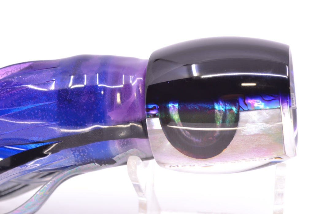 Moyes Lures Skipjack Paua-MOP Black-Purple Back Large Secret 12" 6.5oz Skirted Skipjack GZE