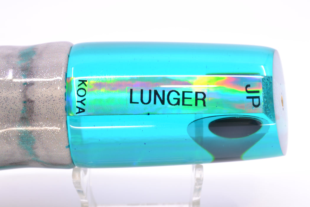 Koya Lures Teal Rainbow JP Large Lunger 14" 10oz Fire Tailz Vinyl Blue Drip GZE