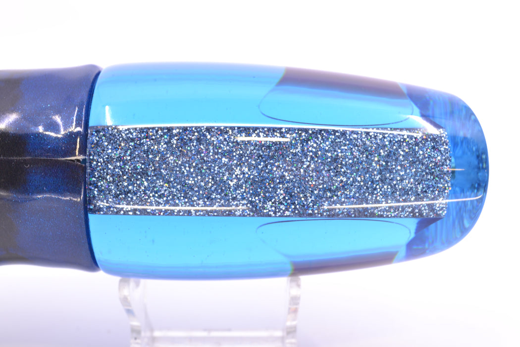 Koya Lures Ice Blue Rainbow Red Eyes Large Poi Dog 16" 14.5oz FT Vinyl Blue Tiger