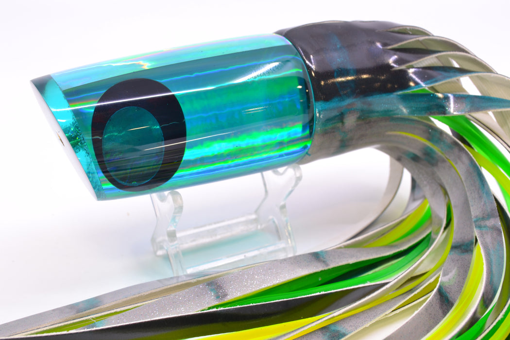 Koya Lures Teal Rainbow JP Large Lunger 14" 10oz Fire Tailz Vinyl Blue Drip GZE