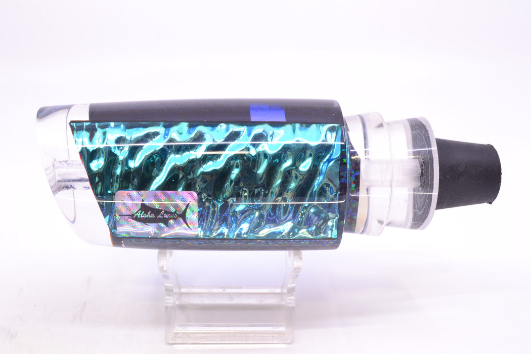 Aloha Lures Ice Blue-Blue Dichro Black Rainbow-Blue Rainbow Back Smash Bait 14" 9.5oz